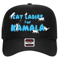 Women Cat Ladies For Kamala High Crown Mesh Back Trucker Hat