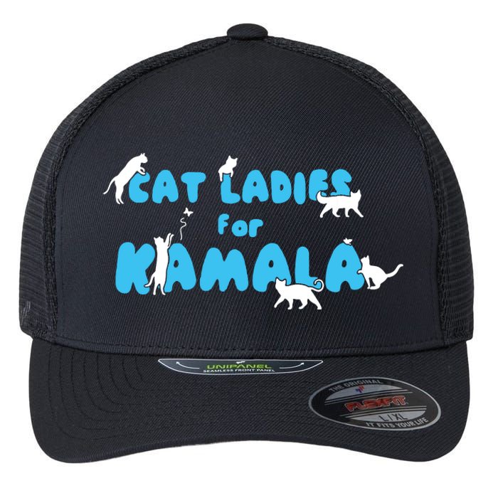 Women Cat Ladies For Kamala Flexfit Unipanel Trucker Cap