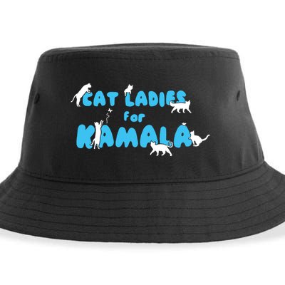 Women Cat Ladies For Kamala Sustainable Bucket Hat