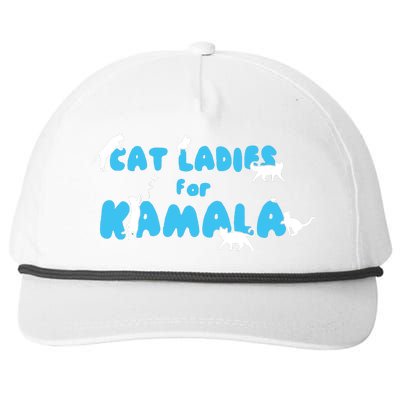 Women Cat Ladies For Kamala Snapback Five-Panel Rope Hat