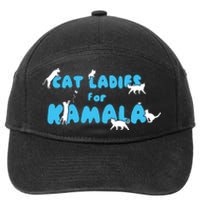 Women Cat Ladies For Kamala 7-Panel Snapback Hat