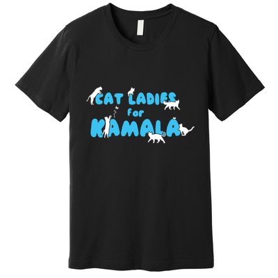 Women Cat Ladies For Kamala Premium T-Shirt