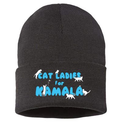 Women Cat Ladies For Kamala Sustainable Knit Beanie