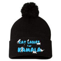 Women Cat Ladies For Kamala Pom Pom 12in Knit Beanie