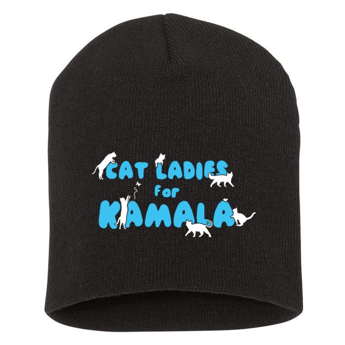 Women Cat Ladies For Kamala Short Acrylic Beanie