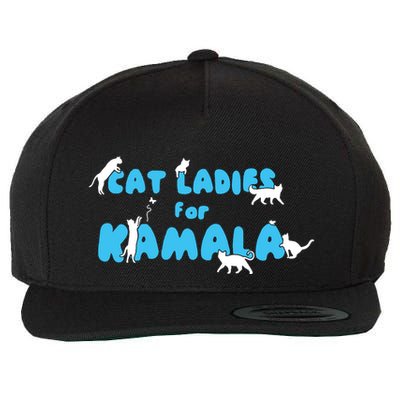 Women Cat Ladies For Kamala Wool Snapback Cap