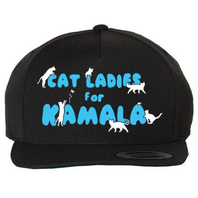 Women Cat Ladies For Kamala Wool Snapback Cap