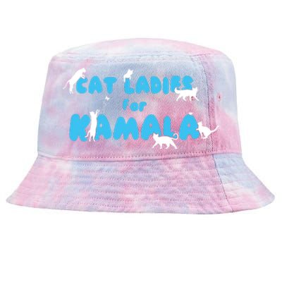 Women Cat Ladies For Kamala Tie-Dyed Bucket Hat