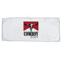 Western Cowgirl Leopard Punchy Cowboy Killers Bull Horn Large Microfiber Waffle Golf Towel