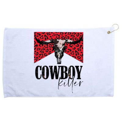 Western Cowgirl Leopard Punchy Cowboy Killers Bull Horn Grommeted Golf Towel