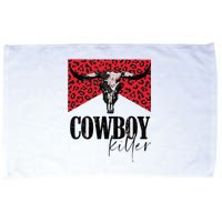 Western Cowgirl Leopard Punchy Cowboy Killers Bull Horn Microfiber Hand Towel