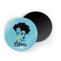 Wo Cute Libra Messy Bun Zodiac Lover Gift Magnet