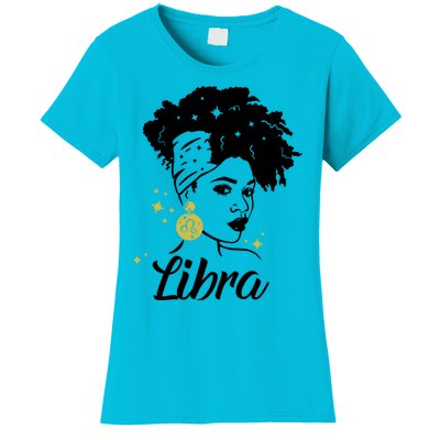 Wo Cute Libra Messy Bun Zodiac Lover Gift Women's T-Shirt