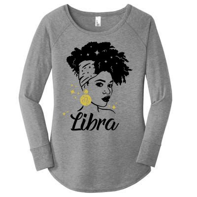 Wo Cute Libra Messy Bun Zodiac Lover Gift Women's Perfect Tri Tunic Long Sleeve Shirt