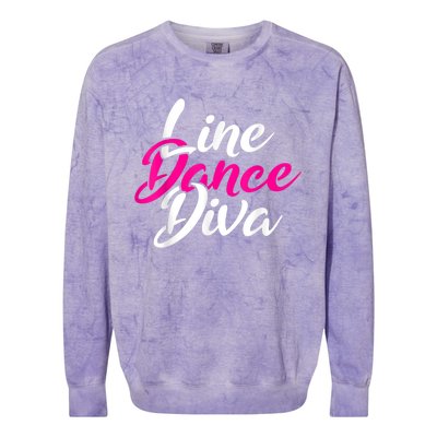 Western Country Line Dancing Diva Women Line Dance Colorblast Crewneck Sweatshirt