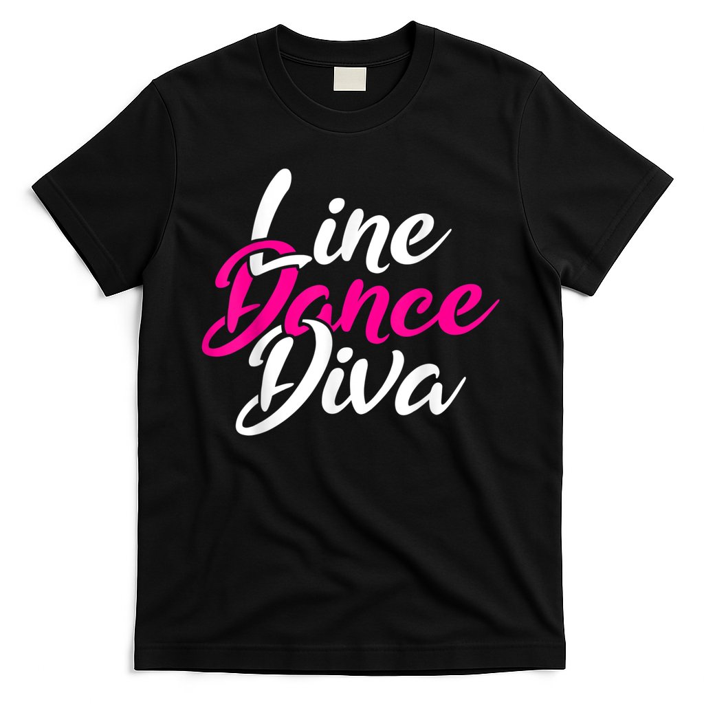 Western Country Line Dancing Diva Women Line Dance T-Shirt