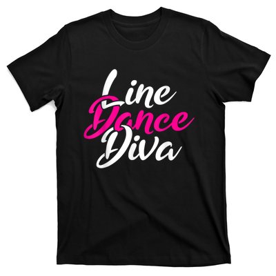 Western Country Line Dancing Diva Women Line Dance T-Shirt