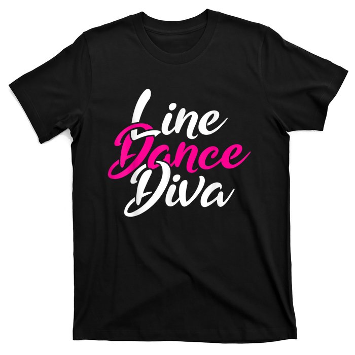 Western Country Line Dancing Diva Women Line Dance T-Shirt