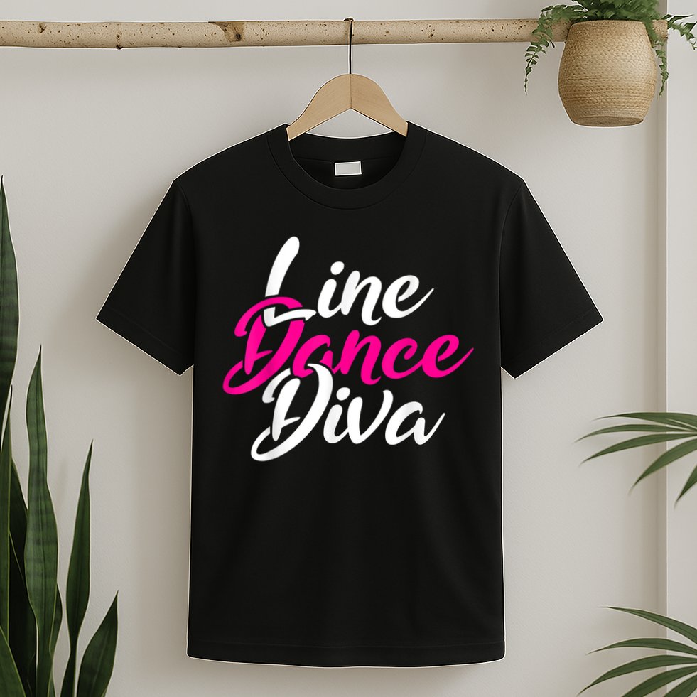 Western Country Line Dancing Diva Women Line Dance T-Shirt