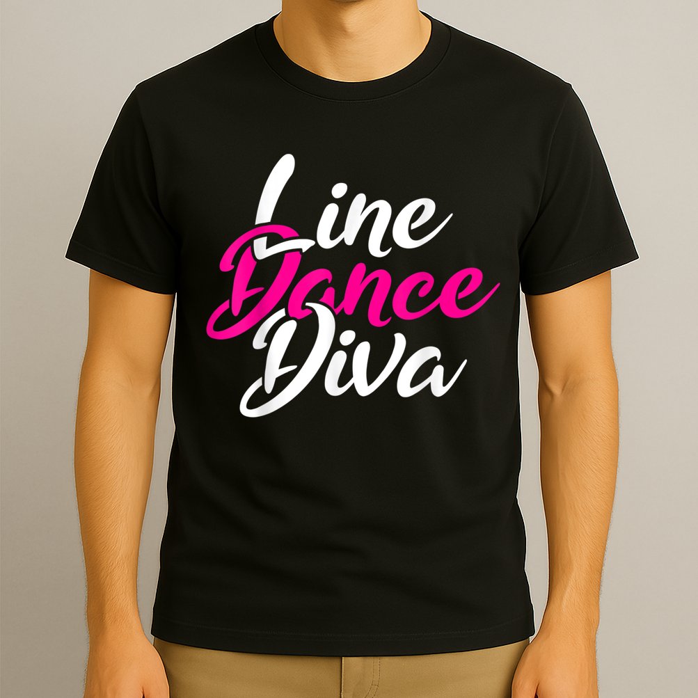 Western Country Line Dancing Diva Women Line Dance T-Shirt