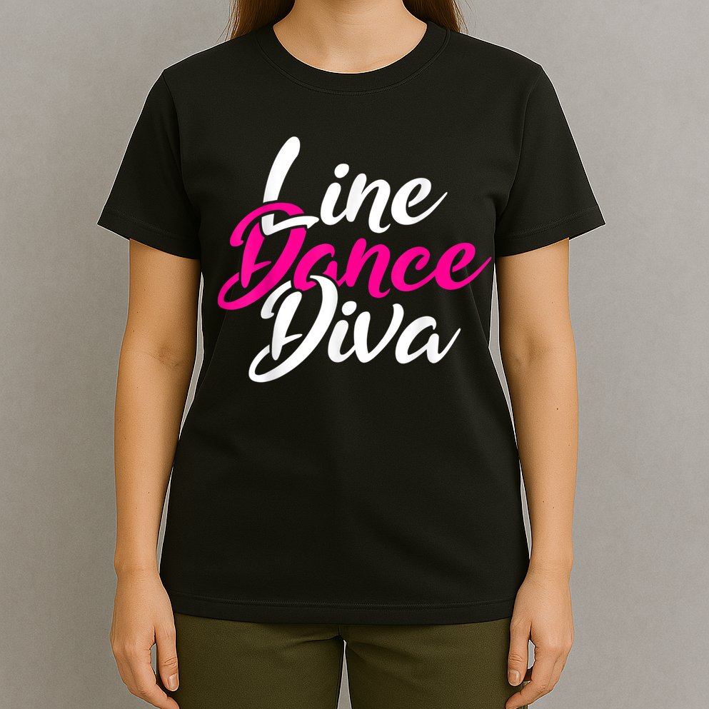 Western Country Line Dancing Diva Women Line Dance T-Shirt