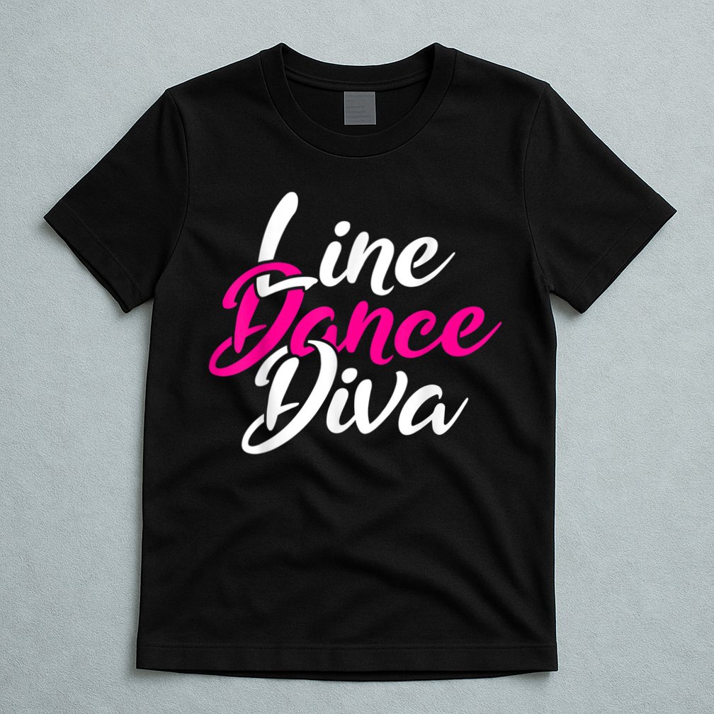 Western Country Line Dancing Diva Women Line Dance T-Shirt