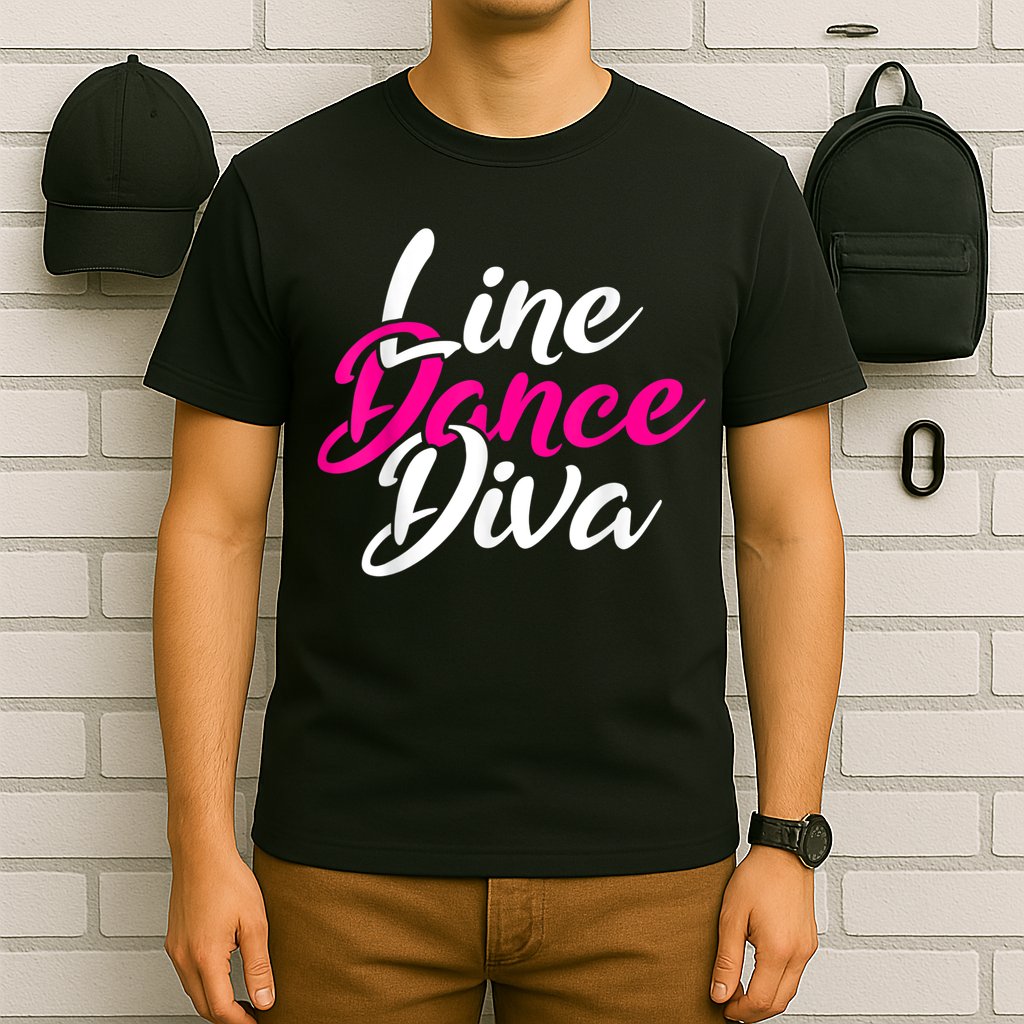 Western Country Line Dancing Diva Women Line Dance T-Shirt