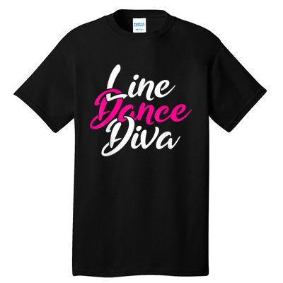 Western Country Line Dancing Diva Women Line Dance Tall T-Shirt