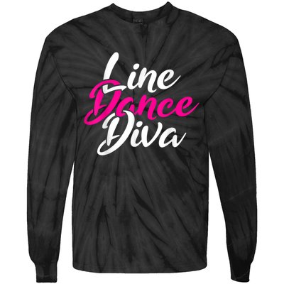 Western Country Line Dancing Diva Women Line Dance Tie-Dye Long Sleeve Shirt