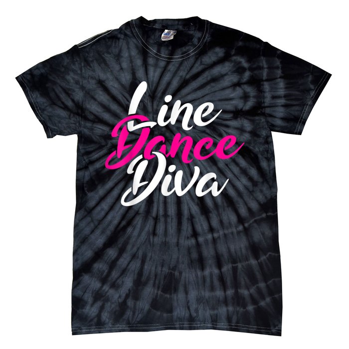 Western Country Line Dancing Diva Women Line Dance Tie-Dye T-Shirt