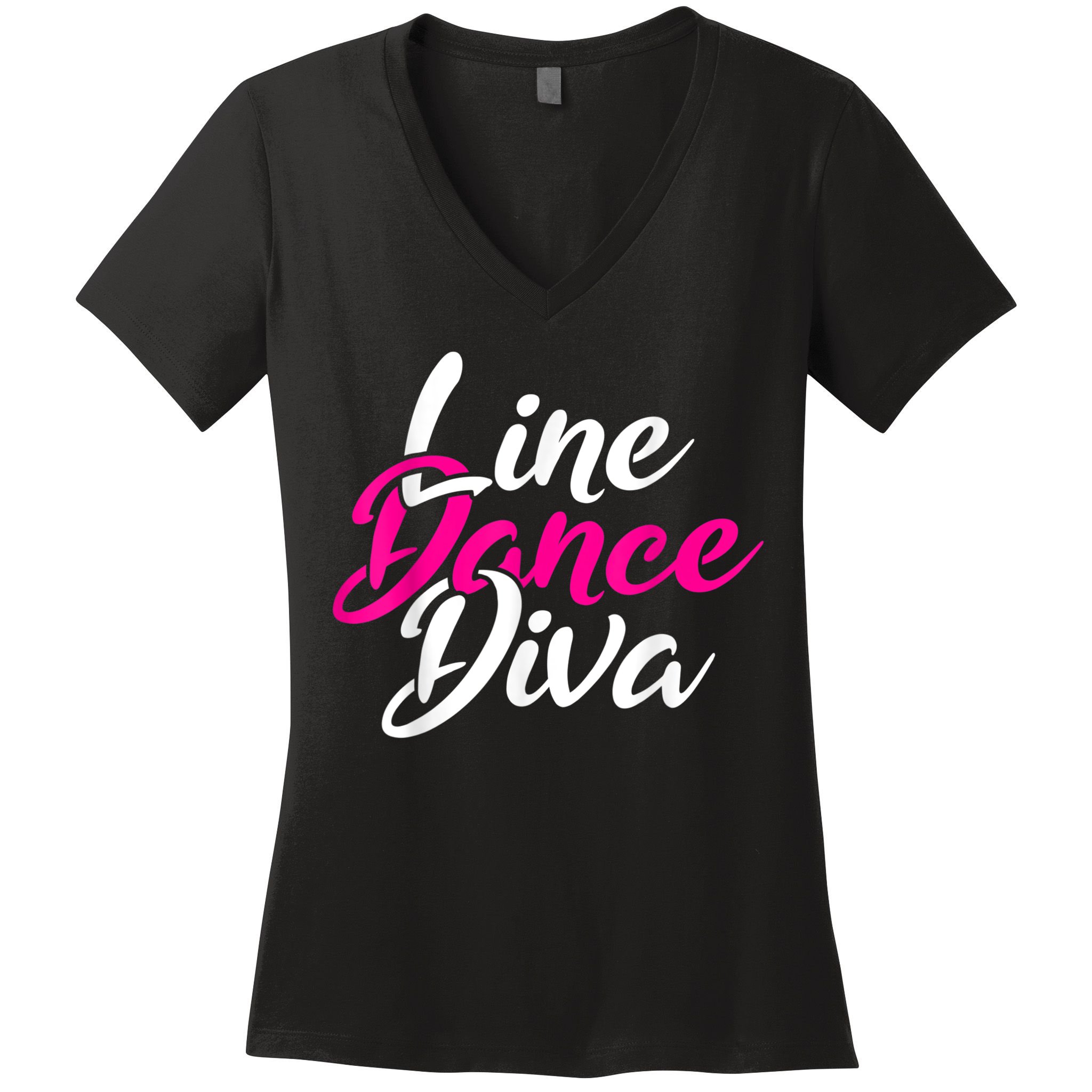 Western Country Line Dancing Diva Women Line Dance Women's V-Neck T-Shirt