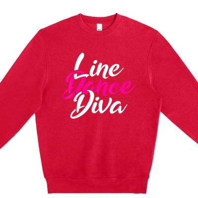 Western Country Line Dancing Diva Women Line Dance Premium Crewneck Sweatshirt