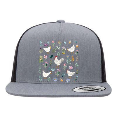 Wildflower Chicken Ladies Flat Bill Trucker Hat