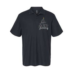 We Can Leave The Christmas Lights Up Til January Funny Xmas Softstyle Adult Sport Polo