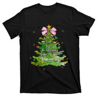 We Can Leave The Christmas Tree Up Til January Coquette Bow T-Shirt