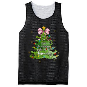 We Can Leave The Christmas Tree Up Til January Coquette Bow Mesh Reversible Basketball Jersey Tank