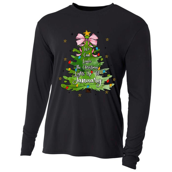 We Can Leave The Christmas Tree Up Til January Coquette Bow Cooling Performance Long Sleeve Crew