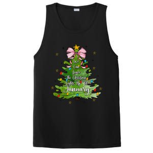 We Can Leave The Christmas Tree Up Til January Coquette Bow PosiCharge Competitor Tank