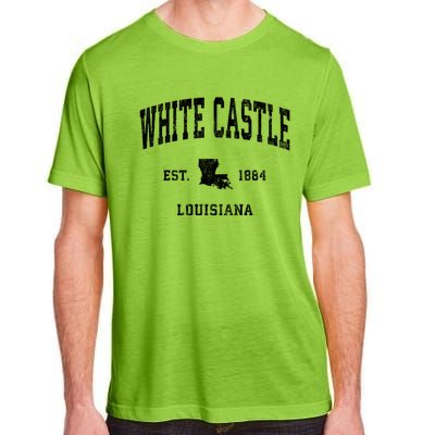 White Castle Louisiana La Vintage Athletic Sports Adult ChromaSoft Performance T-Shirt