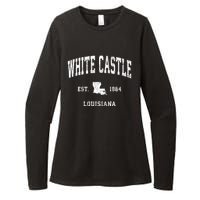 White Castle Louisiana La Vintage Athletic Sports Womens CVC Long Sleeve Shirt