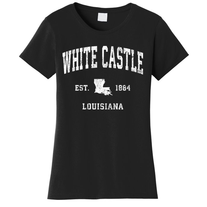 White Castle Louisiana La Vintage Athletic Sports Women's T-Shirt