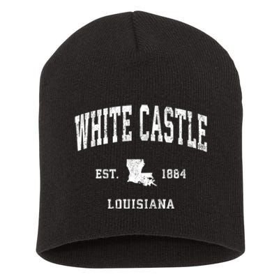 White Castle Louisiana La Vintage Athletic Sports Short Acrylic Beanie