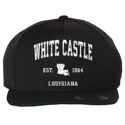 White Castle Louisiana La Vintage Athletic Sports Wool Snapback Cap