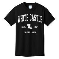 White Castle Louisiana La Vintage Athletic Sports Kids T-Shirt