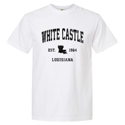 White Castle Louisiana La Vintage Athletic Sports Garment-Dyed Heavyweight T-Shirt