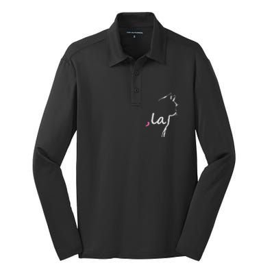 Women Cat Ladies For Kamala Harris For President 2024 Comma La Gift Silk Touch Performance Long Sleeve Polo