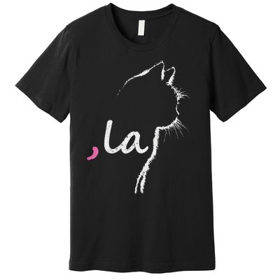 Women Cat Ladies For Kamala Harris For President 2024 Comma La Gift Premium T-Shirt