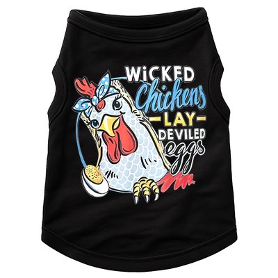 Wicked Chickens Lay Deviled Eggs Funny Chicken Lovers Doggie Tank