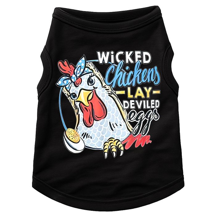 Wicked Chickens Lay Deviled Eggs Funny Chicken Lovers Doggie Tank