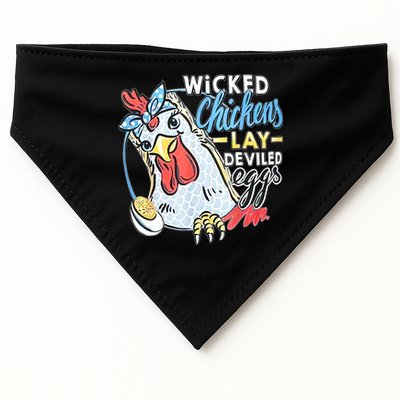 Wicked Chickens Lay Deviled Eggs Funny Chicken Lovers USA-Made Doggie Bandana